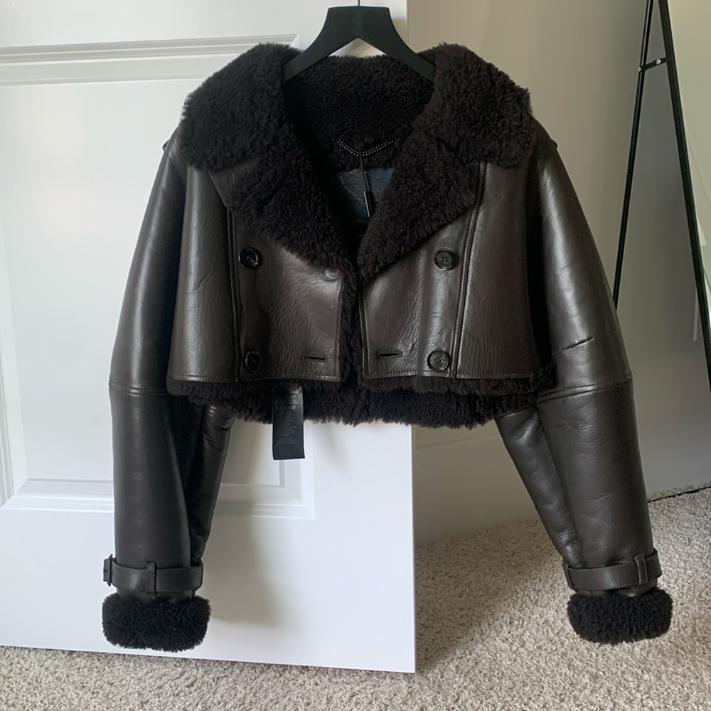 Burberry Leather Shearling Jacket